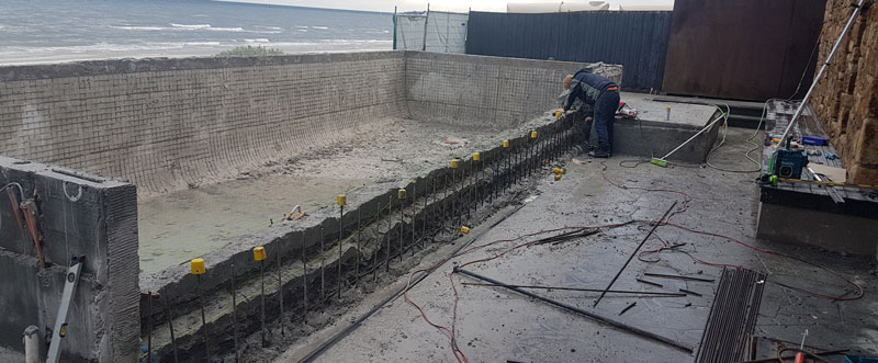 steel fixing before image